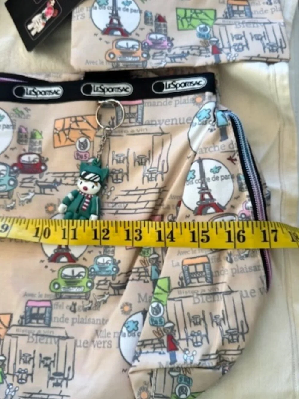 Rare Tokidoki For LeSportsac Paris City Life Tote With Matching Pouch &Toy Charm
